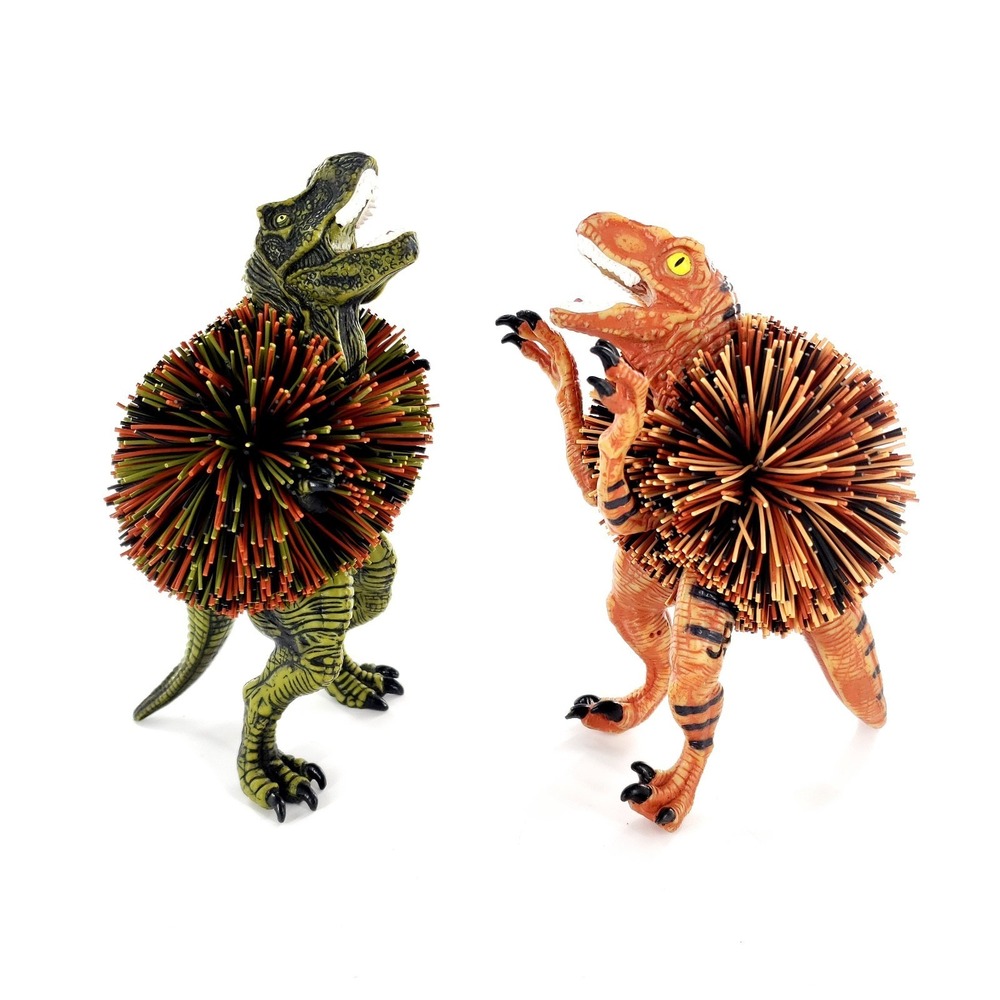 Vintage 1996 Jurassic Park Koosh Ball Figures Lot Of 2 T-Rex & Velociraptor